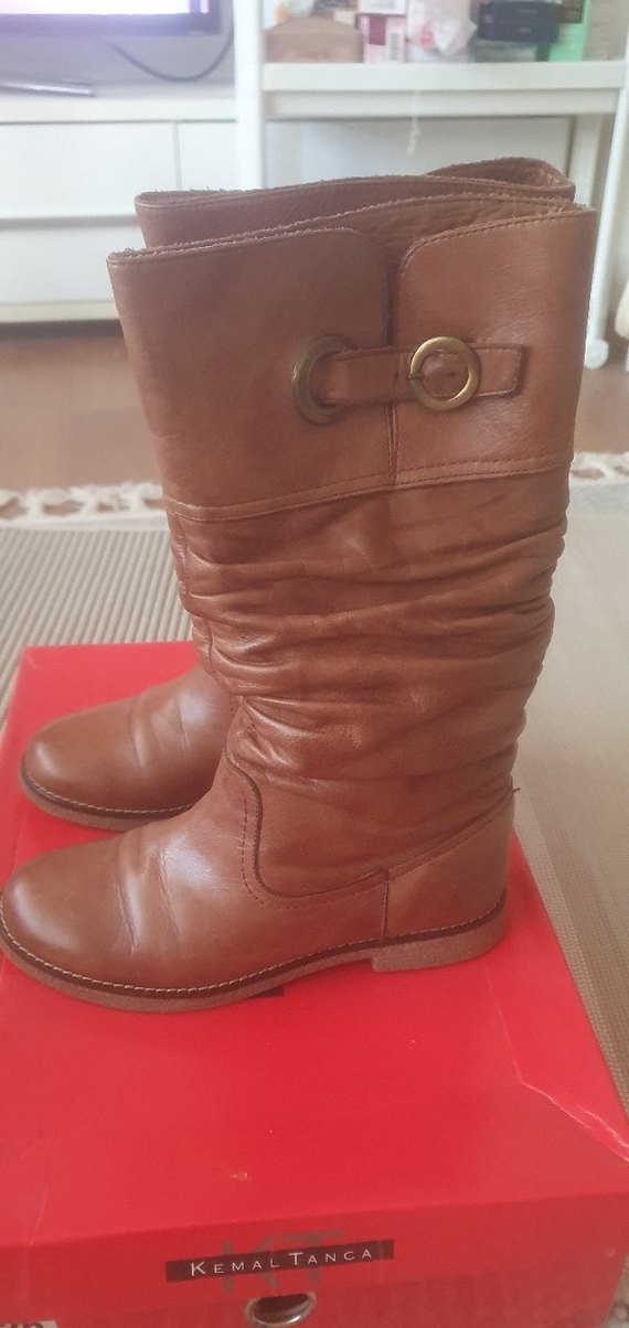 Kemal Tanca kahverengi deri çizme - Görsel 2