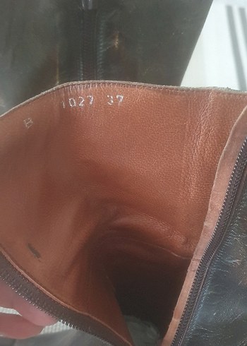 kahverengi deri eskitme detaylı deri bot - Görsel 6