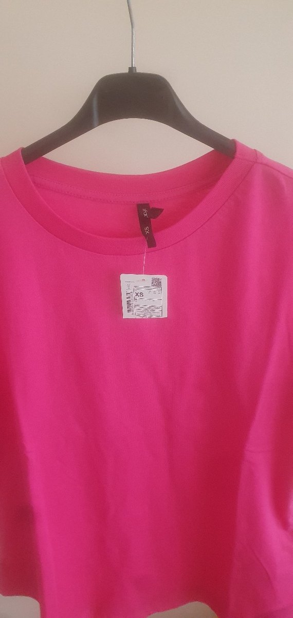 Defacto fuşya pembe Kısa Kollu Basic Tişört - Görsel 4