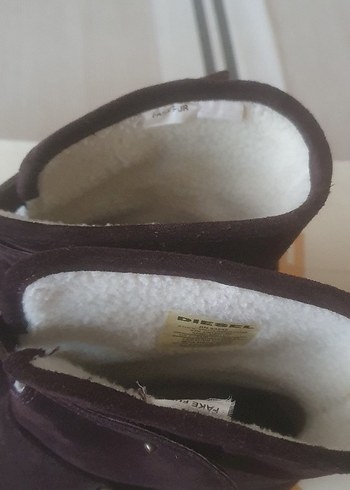 Diesel kahverengi Süet Tokalı Biker Kadın Botu - Görsel 10