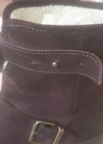 Diesel kahverengi Süet Tokalı Biker Kadın Botu - Görsel 8