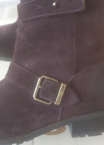 Diesel kahverengi Süet Tokalı Biker Kadın Botu - Görsel 7