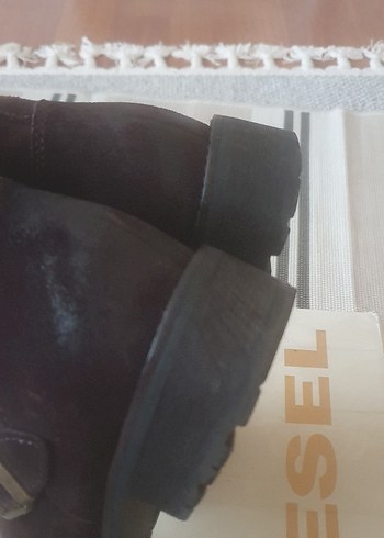 Diesel kahverengi Süet Tokalı Biker Kadın Botu - Görsel 14