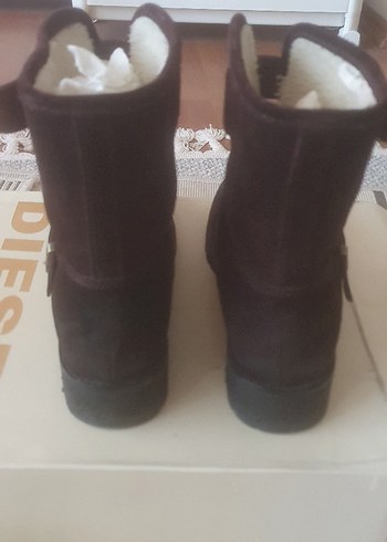 Diesel kahverengi Süet Tokalı Biker Kadın Botu - Görsel 5