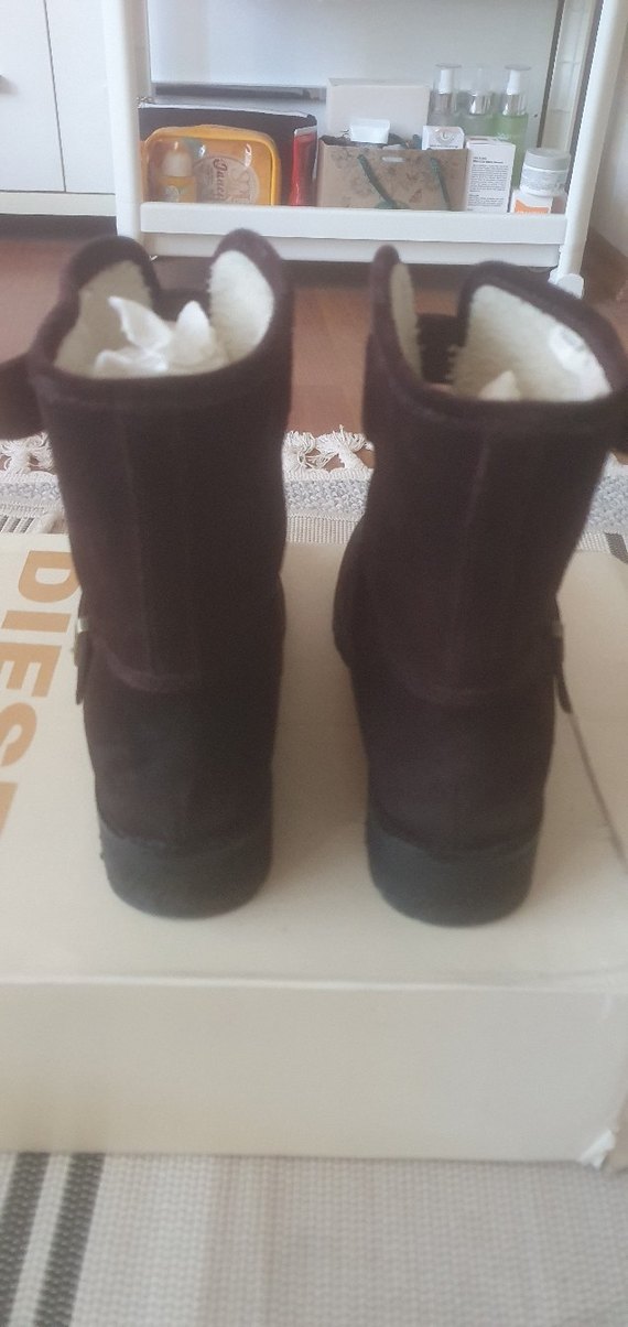 Diesel kahverengi Süet Tokalı Biker Kadın Botu - Görsel 5