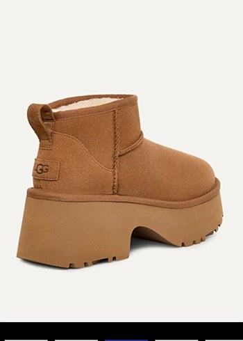 37 Beden Ugg Taba Kadın Süet Platform Topuklu Bot