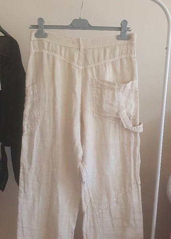 Zara yeni etiketli keten pantalon - Görsel 8