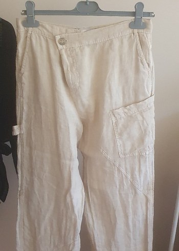 Zara yeni etiketli keten pantalon - Görsel 7