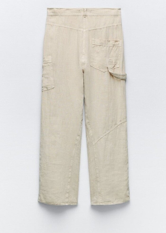 Zara yeni etiketli keten pantalon - Görsel 4