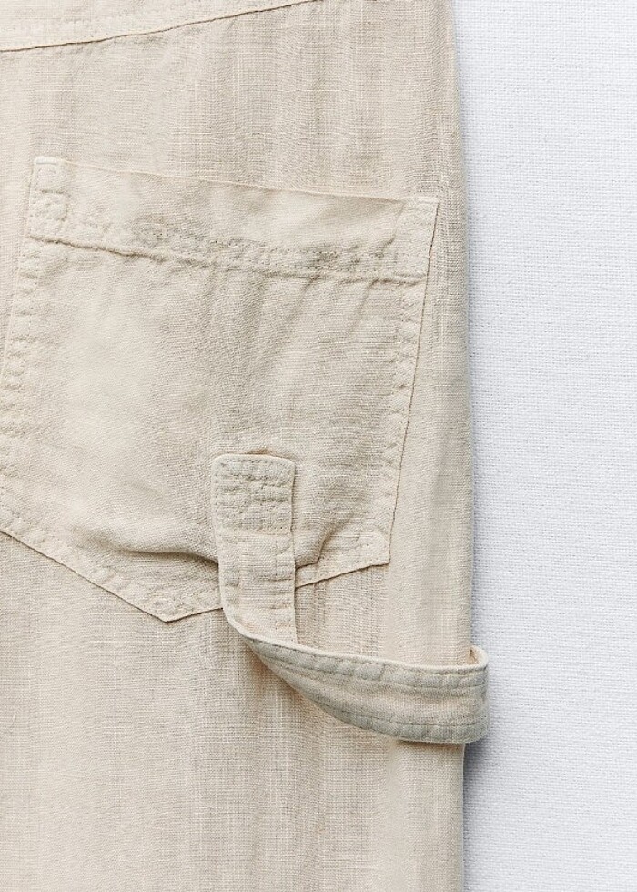 Zara yeni etiketli keten pantalon - Görsel 5