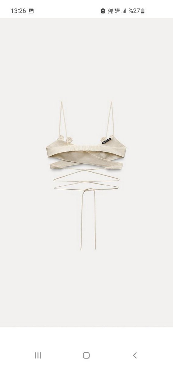 Zara Bej Kısa Askılı Kadın Bustiyer - Görsel 3