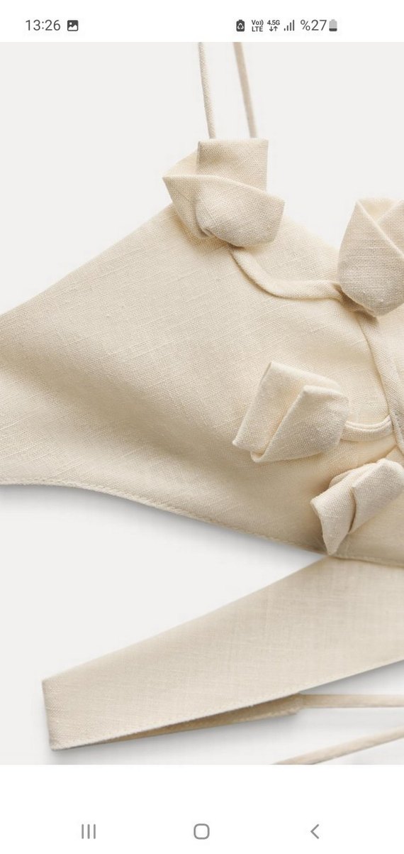 Zara Bej Kısa Askılı Kadın Bustiyer - Görsel 4