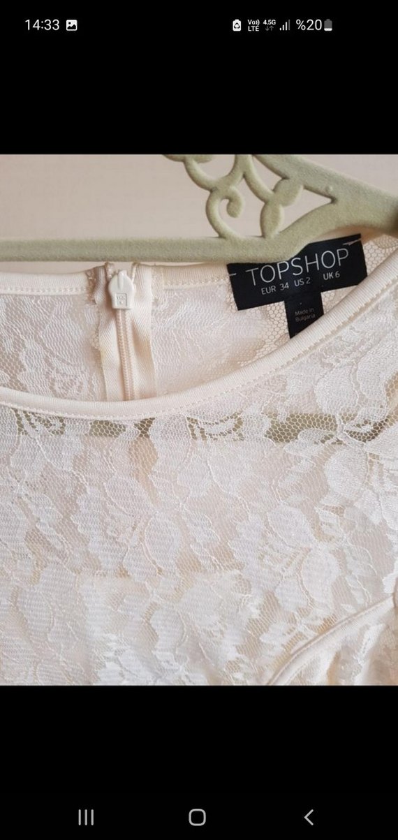 topshop dantelli kısa romantik elbise - Görsel 4