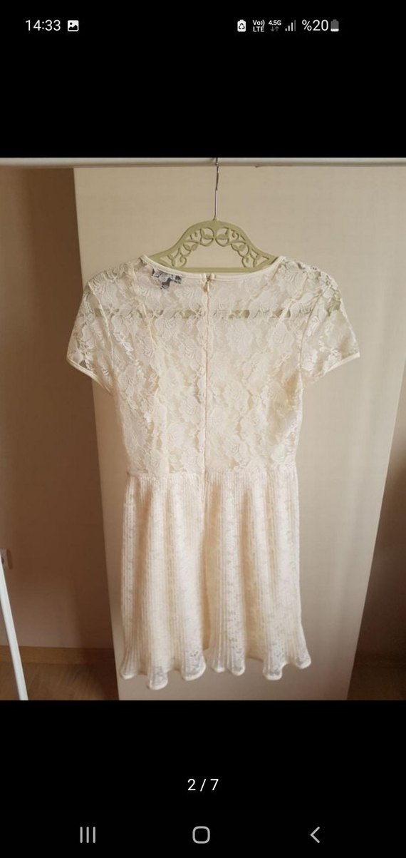 topshop dantelli kısa romantik elbise - Görsel 2