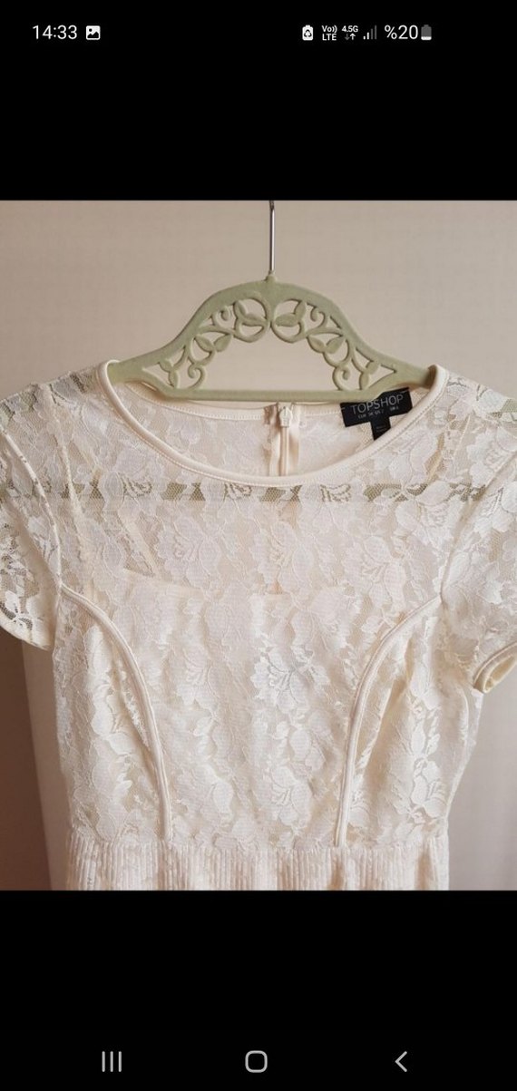 topshop dantelli kısa romantik elbise - Görsel 3