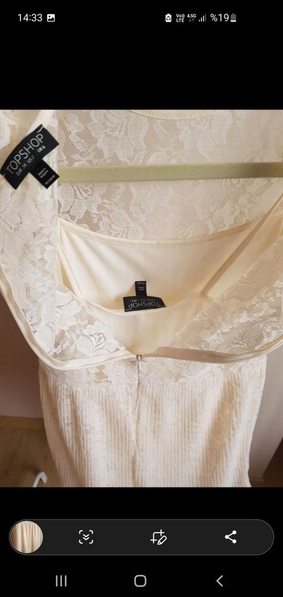 topshop dantelli kısa romantik elbise - Görsel 5