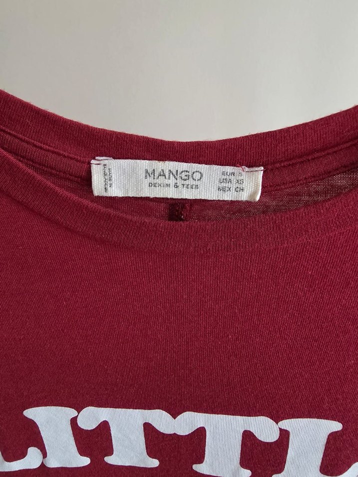 Mango sloganlı  Kısa Kollu Kadın Tişört - Görsel 4