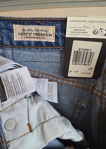 Levis 501 original 26/30 yeni etiketli - Görsel 9