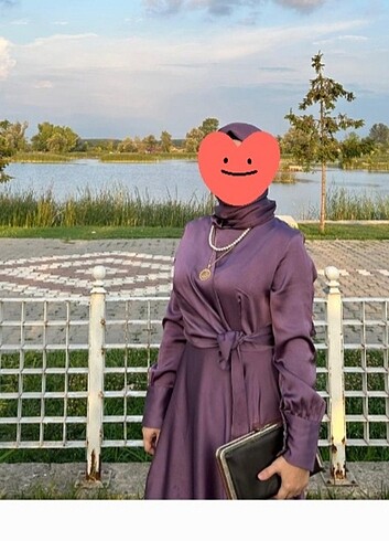 DNM marka saten abiye lila mor