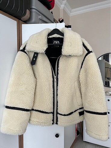 Zara Suni Yünlü Biker Ceket ZW Collection