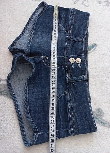 34 Beden lacivert Renk y2k vintage düşük bel mini kot jean şort