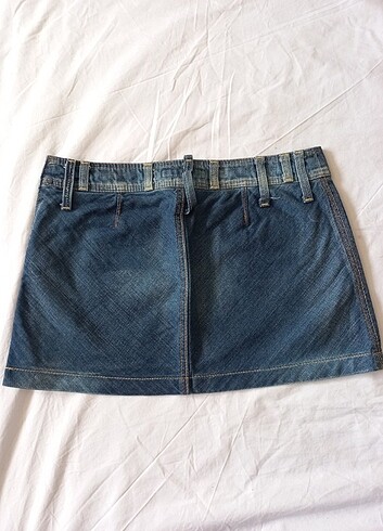 Miss Sixty y2k vintage grunge fairycore düşük bel mini kot etek