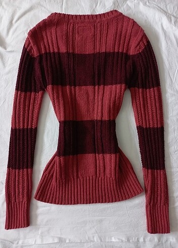 American Vintage y2k vintage çizgili kazak bluz body