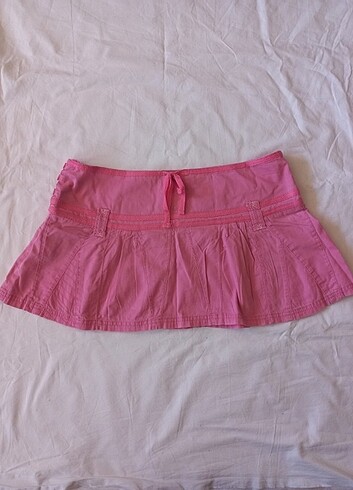 Bershka y2k lolita coquette 2000s düşük bel mini etek