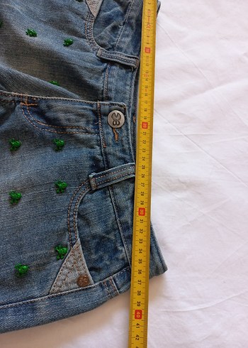 36 Beden y2k vintage lolita 2000s düşük bel mini kot şort