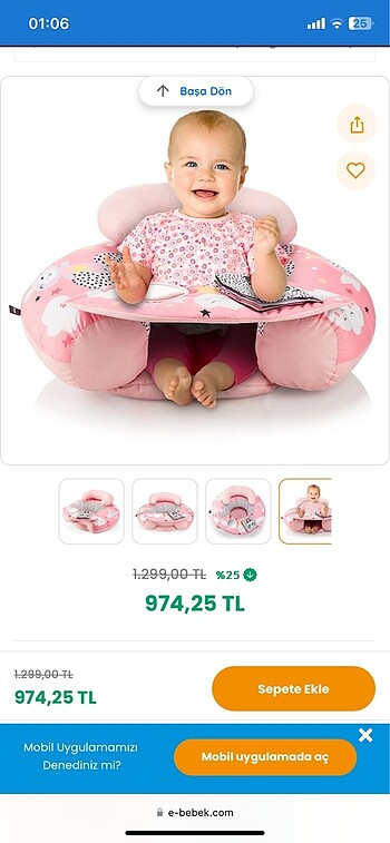 Wellgro oturma minderi bebek