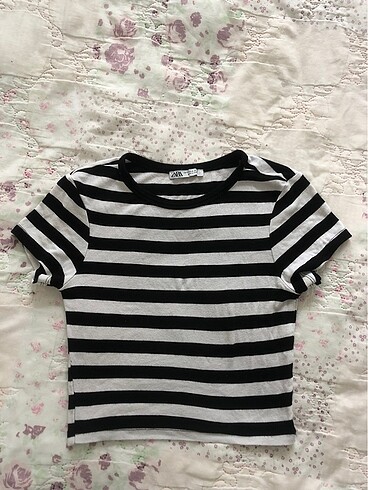 Zara Çizgili Crop