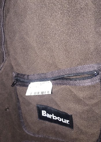 Barbour orijinal içi polarlı Düğmeli Kahverengi Erkek Süet Ceket - Görsel 3
