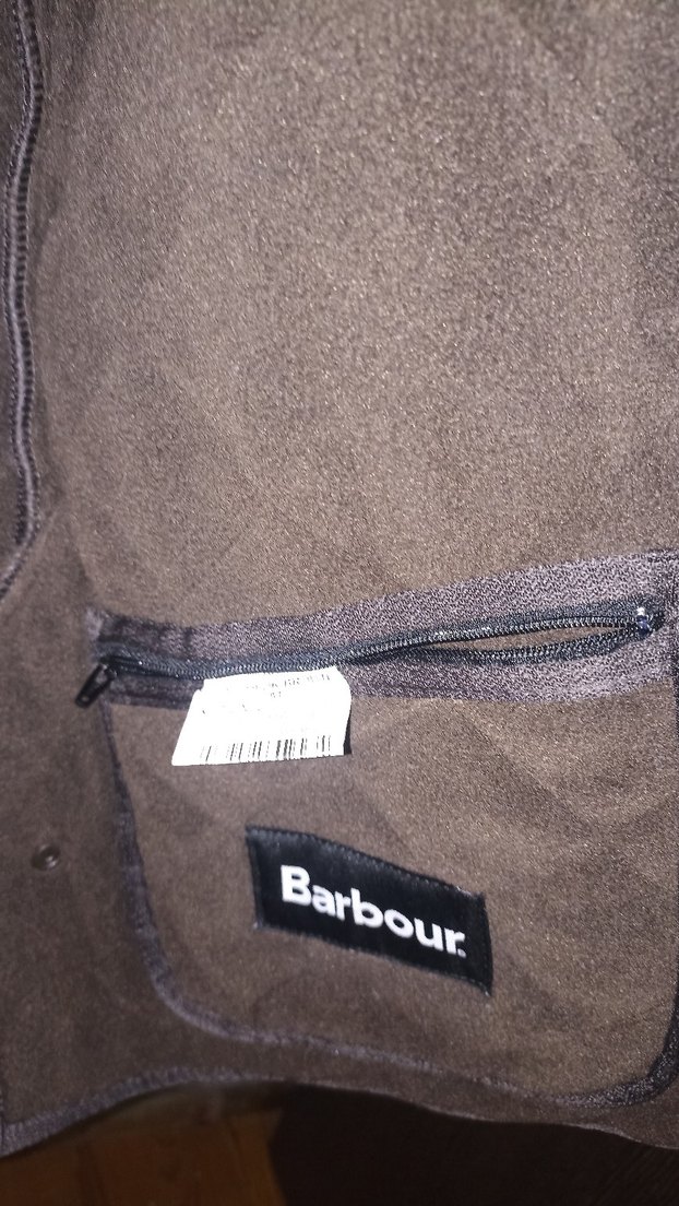 Barbour orijinal içi polarlı Düğmeli Kahverengi Erkek Süet Ceket - Görsel 3
