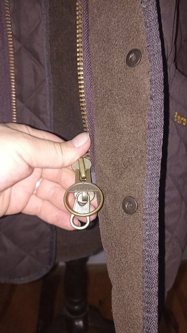 Barbour orijinal içi polarlı Düğmeli Kahverengi Erkek Süet Ceket - Görsel 4