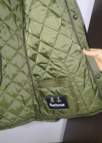 Barbour Orijinal Düğmeli Erkek Haki Kapitone Ceket - Görsel 4