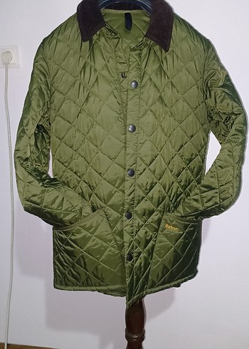 Barbour Orijinal Düğmeli Erkek Haki Kapitone Ceket - Görsel 2