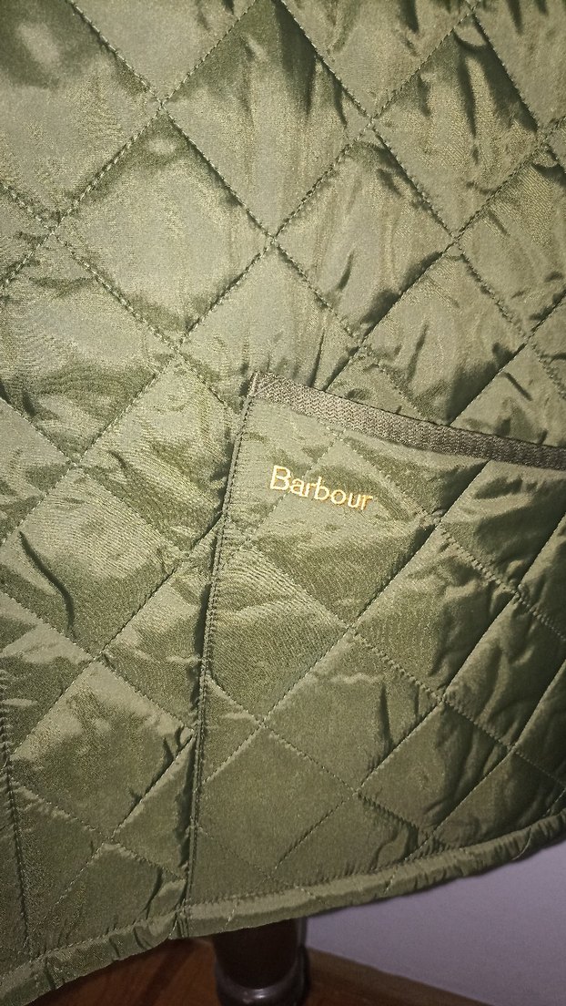 Barbour Orijinal Düğmeli Erkek Haki Kapitone Ceket - Görsel 5