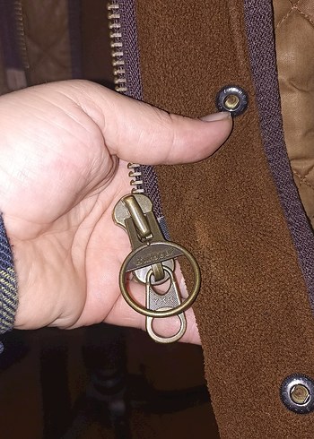 Barbour orijinal içi polarlı Düğmeli Kahverengi erkek Ceket - Görsel 3