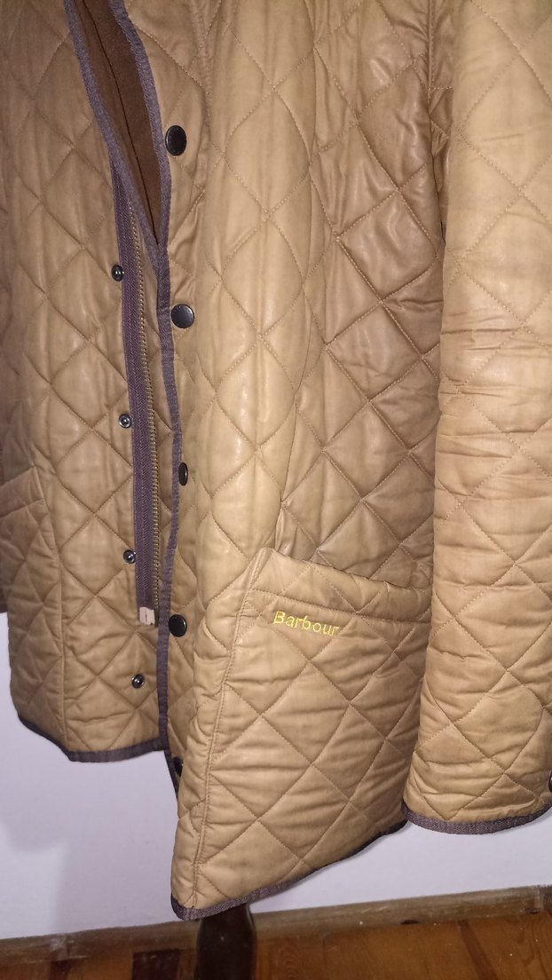 Barbour orijinal içi polarlı Düğmeli Kahverengi erkek Ceket - Görsel 4