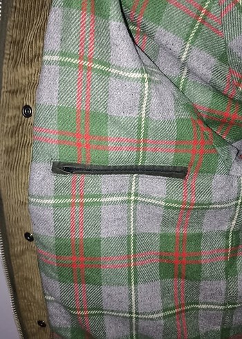 Barbour muadili kaliteli Erkek Vintage Süet Midi Kaban waxlı - Görsel 8