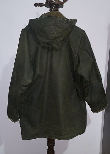 Barbour muadili kaliteli Erkek Vintage Süet Midi Kaban waxlı - Görsel 3