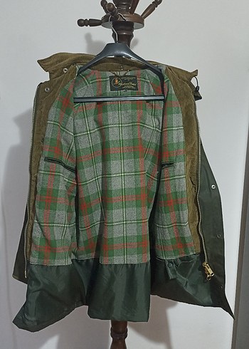 Barbour muadili kaliteli Erkek Vintage Süet Midi Kaban waxlı - Görsel 4
