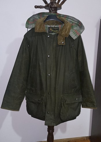 Barbour muadili kaliteli Erkek Vintage Süet Midi Kaban waxlı - Görsel 2