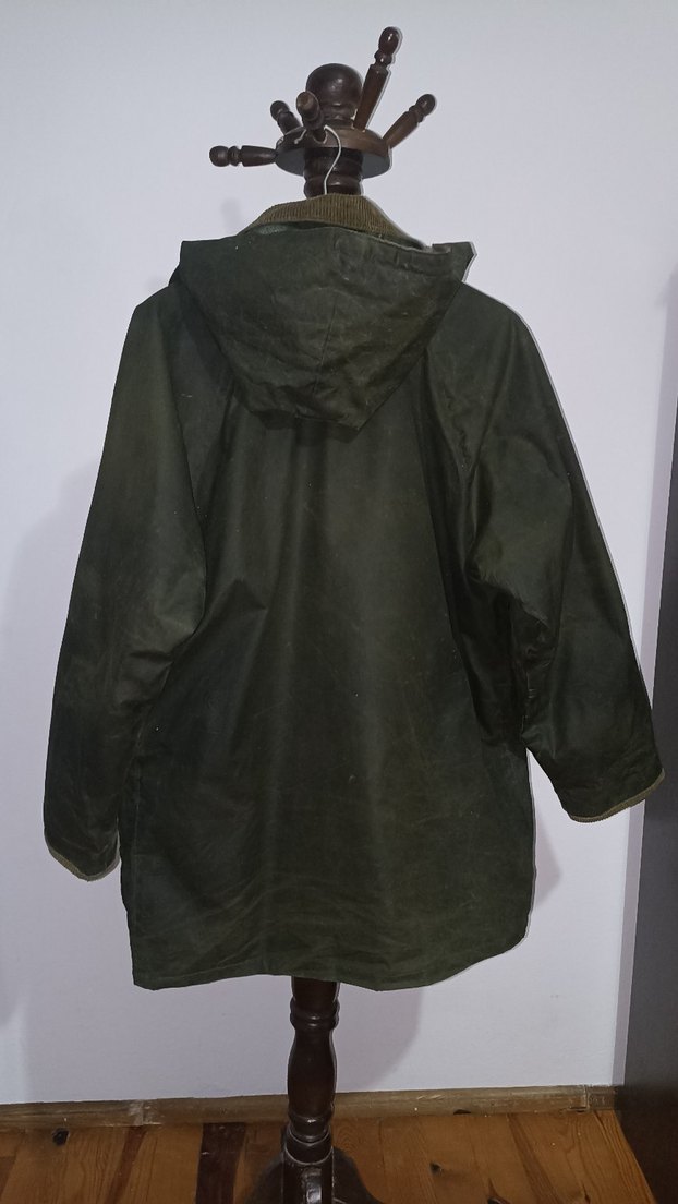 Barbour muadili kaliteli Erkek Vintage Süet Midi Kaban waxlı - Görsel 3