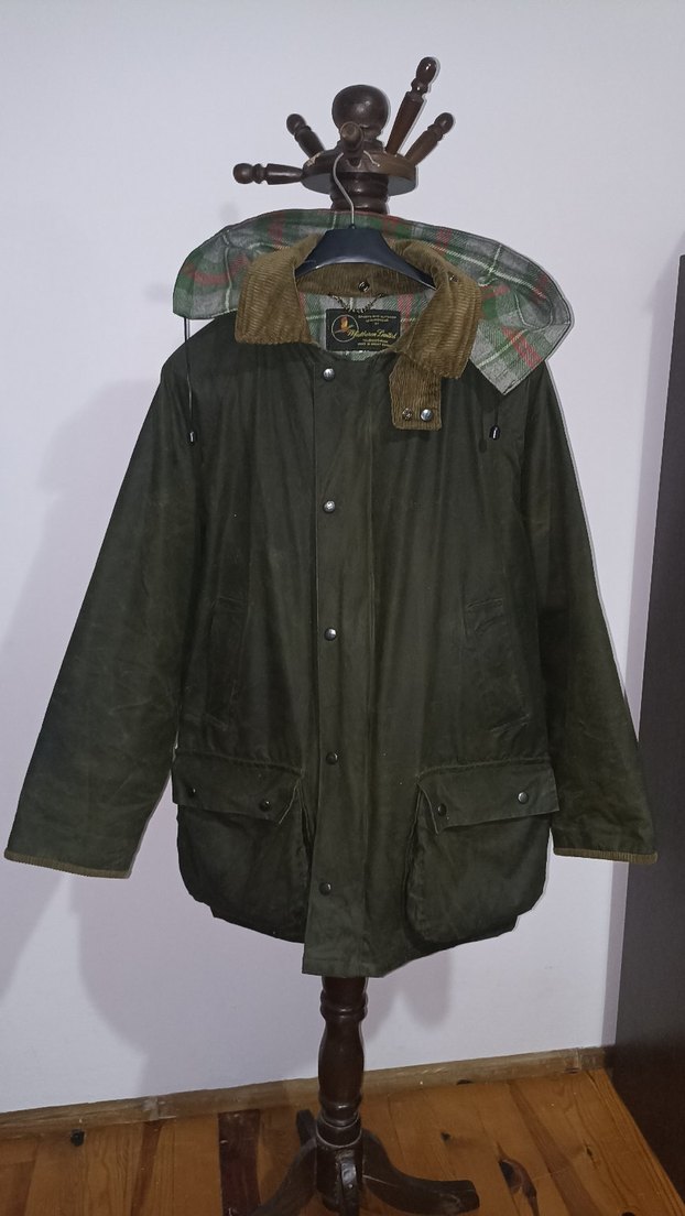 Barbour muadili kaliteli Erkek Vintage Süet Midi Kaban waxlı - Görsel 2