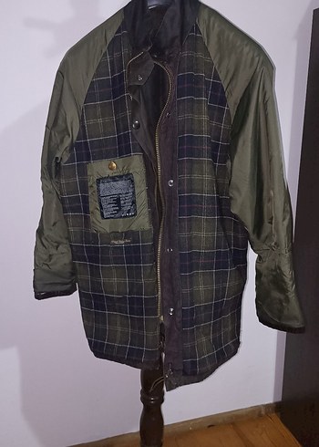 Barbour orijinal Düğmeli Kahverengi Deri Erkek Ceket - Görsel 9
