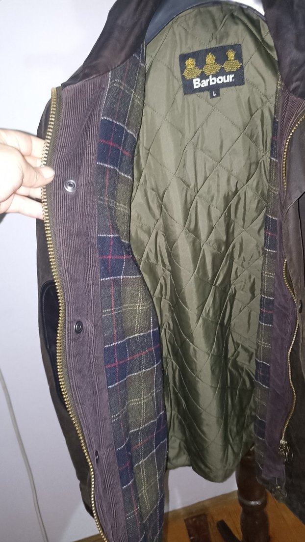 Barbour orijinal Düğmeli Kahverengi Deri Erkek Ceket - Görsel 5