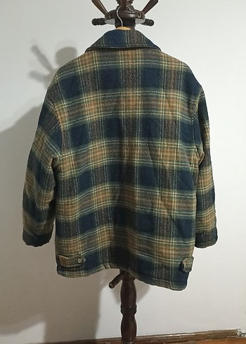 Erkek Ekose Desenli Yün Ceket Tiffany L - Görsel 3