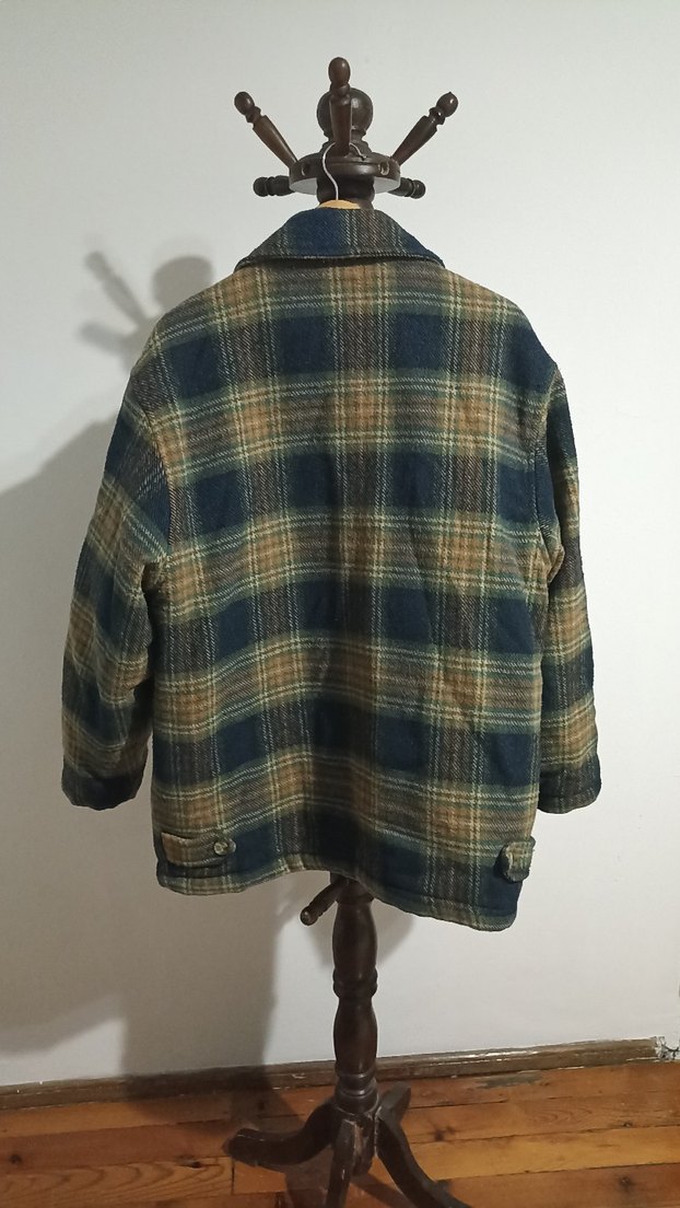 Erkek Ekose Desenli Yün Ceket Tiffany L - Görsel 3