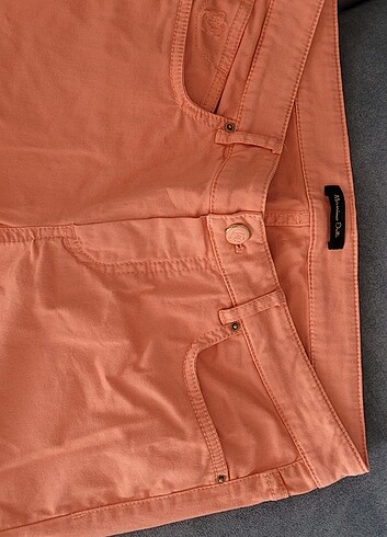 38 Beden turuncu Renk Massimo Dutti Fermuar Detaylı Jean